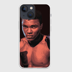 Чехол для iPhone 13 mini с принтом Перед боем в Петрозаводске,  |  | box | muhammad ali | sport | sports | sportsmen | бокс | легенда | мухаммад али | мухаммед али | спорт | спортсмен