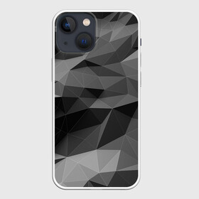 Чехол для iPhone 13 mini с принтом gray abstraction серая абстракция в Петрозаводске,  |  | 3d | gray | gray abstraction | абстракция | монохром | серый | фон | черно белый | черное белое | черный и белый