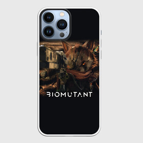 Чехол для iPhone 13 Pro Max с принтом Biomutant | Биомутант с оружием в Петрозаводске,  |  | Тематика изображения на принте: biomutant | биомутант | животные | игра | кунгфу | мутант | экшен