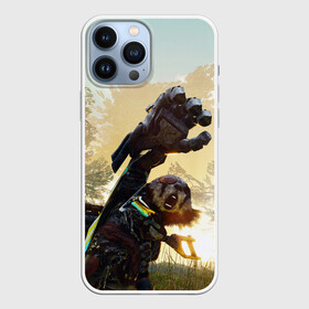 Чехол для iPhone 13 Pro Max с принтом Biomutant | Биомутант рука в Петрозаводске,  |  | Тематика изображения на принте: biomutant | биомутант | животные | игра | кунгфу | мутант | экшен