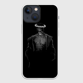 Чехол для iPhone 13 mini с принтом Travis in black в Петрозаводске,  |  | hip hop | rap | rep | travis scott | исполнители | исполнитель | музыка | реп | трвис скотт | тревис скотт