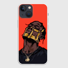 Чехол для iPhone 13 mini с принтом Арт с Тревисом в Петрозаводске,  |  | hip hop | rap | rep | travis scott | исполнители | исполнитель | музыка | реп | трвис скотт | тревис скотт