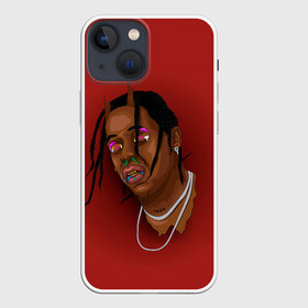 Чехол для iPhone 13 mini с принтом Поплывший Тревис в Петрозаводске,  |  | hip hop | rap | rep | travis scott | исполнители | исполнитель | музыка | реп | трвис скотт | тревис скотт