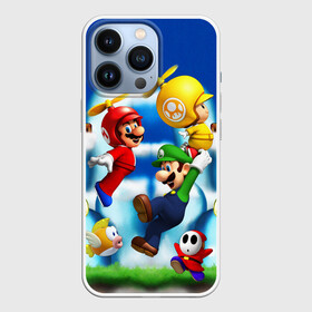 Чехол для iPhone 13 Pro с принтом SuperFlyMario в Петрозаводске,  |  | bowser | bowsette | bullet bill | goomba | koopa | luigi | mario | mario heroes | nintendo | peach | power up | princess | princess peach | star | super mario | super mario bros | toad | wario | yoshi | боузер | братья марио | варио | купа | луиджи | мари