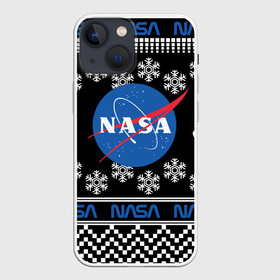 Чехол для iPhone 13 mini с принтом НАСА (НОВЫЙ ГОД) в Петрозаводске,  |  | nasa | space | астрология | звезды | космонавт | космос | луна | наса | планета