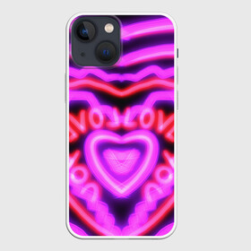 Чехол для iPhone 13 mini с принтом Lover love в Петрозаводске,  |  | love | love you | lover | люблю | любовь | розовое сердце | сердечко | сердце