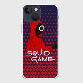 Чехол для iPhone 13 mini с принтом Сериал   Игра в кальмара cool в Петрозаводске,  |  | among us | squid game | выживание | игра в кальмара | кальмар | корейский | корея | хван чжун хо | чо сан