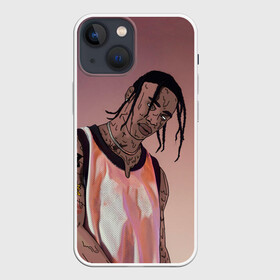 Чехол для iPhone 13 mini с принтом Потёкший Тревис в Петрозаводске,  |  | hip hop | rap | rep | travis scott | исполнители | исполнитель | музыка | реп | трвис скотт | тревис скотт