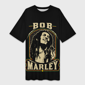 Платье-футболка 3D с принтом Great Bob в Петрозаводске,  |  | bob marley | reggi | reggy | боб марли | исполнители | исполнитель | музыка | регги