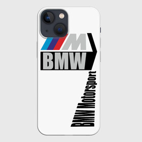 Чехол для iPhone 13 mini с принтом BMW  Motorsport в Петрозаводске,  |  | bmw | автоспорт | бмв | логотипы | надписи | немецкая классика | немецкие машины