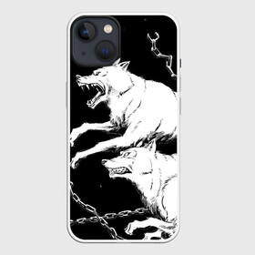 Чехол для iPhone 13 с принтом Белые волки в Петрозаводске,  |  | wolf | wolfs | волк | волки | волчара | животные | звери | лес | природа