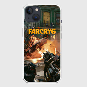 Чехол для iPhone 13 с принтом Far Cry 6 gameplay art в Петрозаводске,  |  | art | cry | dani | far | game | rojas | shooter | ubisoft | арт | дани | пулемет | рохас | фаркрай | шутер | экшн