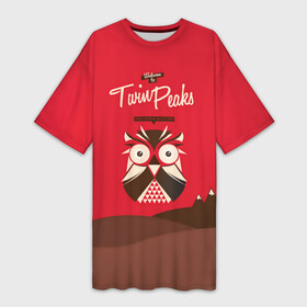 Платье-футболка 3D с принтом FIRE WALK WITH ME Twin Peaks в Петрозаводске,  |  | twin peaks | агент купер | девид линч | ретро | сериал | сова | твин пикс | телесериал | фильм