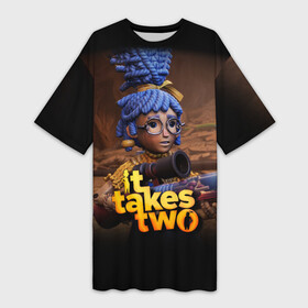 Платье-футболка 3D с принтом It Takes Two  Мэй в Петрозаводске,  |  | Тематика изображения на принте: it takes two | игра | ит такес тво | ит такес ту | ит тейк ту | мэй