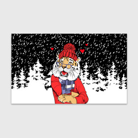 Бумага для упаковки 3D с принтом Тигр в красном в Петрозаводске, пластик и полированная сталь | круглая форма, металлическое крепление в виде кольца | Тематика изображения на принте: 2022 | fir forest | happy new year | hearts | merry christmas | red hat | santa claus | scarf | snow | tiger | year of the tiger | год тигра | еловый лес | красная шапка | новый год | очки | рождество | санта клаус | сердца | снег | тигр | шарф