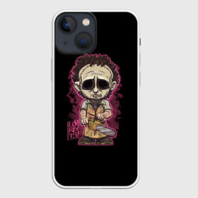 Чехол для iPhone 13 mini с принтом кожаное лицо в Петрозаводске,  |  | blood | chainsaw | evil | face | fear | halloween | human | hunter | leather | murderer | of | on | people | бензопила | зло | кожаное | кровь | лицо | людей | на | охотник | хэллоуин | человек