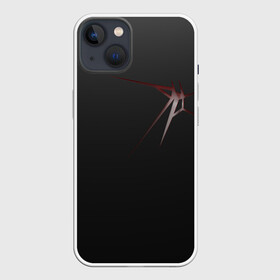 Чехол для iPhone 13 с принтом раскол в Петрозаводске,  |  | красный | минимализм | раскол | трещина | фон | черный