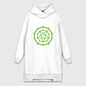 Платье-худи хлопок с принтом Pentagrams by Apkx в Петрозаводске,  |  | apkx | green | pentagram | зелёная | пентаграмма