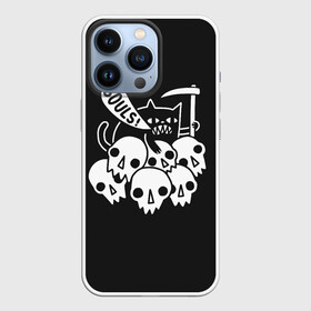 Чехол для iPhone 13 Pro с принтом Кот   Жнец в Петрозаводске,  |  | apocalypse | cat | death | halloween | mountain | reaper | rider | skull | soul | апокалипсиса | белое | всадник | гора | душа | жнец | кот | кошка | хэллоуин | череп | черепа | черное