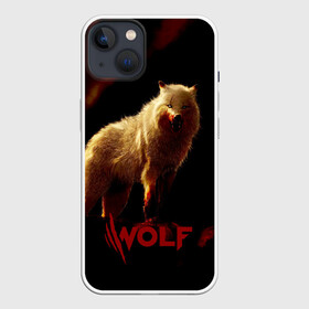 Чехол для iPhone 13 с принтом Красный волк. в Петрозаводске,  |  | wolf | wolfs | волк | волки | волчара | животные | звери | лес | природа