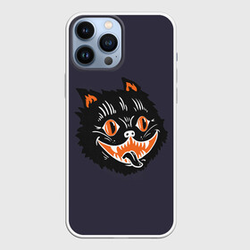 Чехол для iPhone 13 Pro Max с принтом Одержимый кот в Петрозаводске,  |  | anger | black | cat | eyes | halloween | mad | mystic | obsessed | rage | teeth | бешеный | глаза | гнев | зубы | кот | мистика | одержимый | хэллоуин | черный | ярость