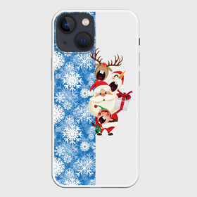 Чехол для iPhone 13 mini с принтом Подарок от Санты в Петрозаводске,  |  | christmas | merry christmas | santa claus | гном | дед мороз | ёлка | зима | мороз | новый год | олень | подарок | праздник | рождество | с новым годом | санта клаус | снеговик | снегурочка | снежинки