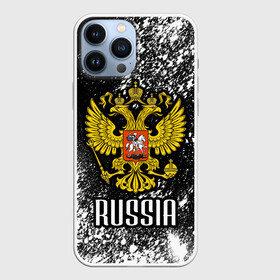 Чехол для iPhone 13 Pro Max с принтом Russia в Петрозаводске,  |  | art | background | football | hockey | paint | russia | russian national team | sport | spray | texture | арт | герб | двуглавый орел | краска | россия | сборная россии | спорт | спрей | текстура | фон | футбол | хоккей