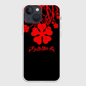 Чехол для iPhone 13 mini с принтом Дерево с Чёрный клевером. в Петрозаводске,  |  | asta | black bull | black clover | bull | clover | аста | бык | клевер | чёрный бык | чёрный клевер