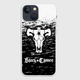 Чехол для iPhone 13 mini с принтом Чёрный клевер: Бык. в Петрозаводске,  |  | asta | black bull | black clover | bull | clover | аста | бык | клевер | чёрный бык | чёрный клевер