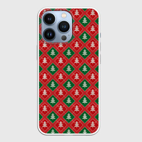 Чехол для iPhone 13 Pro с принтом Ёлочки (красно зелёные) в Петрозаводске,  |  | merry christmas | бабушкин свитер | дед мороз | ёлка | елочные шары | новогодний подарок | новый год | подарок | природа | рождество | свитер | свитер с ёлками | снежинки
