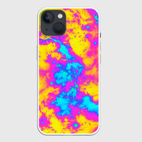 Чехол для iPhone 13 с принтом Яркая абстракция космических красок в Петрозаводске,  |  | abstract | gradient | neon | paint | абстракция | брызги красок | градиент | кислота | кислотные цвета | кислотный стиль | кляксы | космические краски | краски | красочный | молодежные | неоновые | орнамент