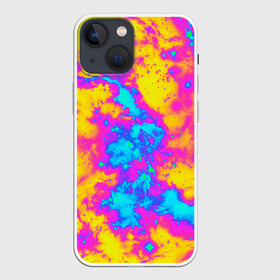 Чехол для iPhone 13 mini с принтом Яркая абстракция космических красок в Петрозаводске,  |  | abstract | gradient | neon | paint | абстракция | брызги красок | градиент | кислота | кислотные цвета | кислотный стиль | кляксы | космические краски | краски | красочный | молодежные | неоновые | орнамент
