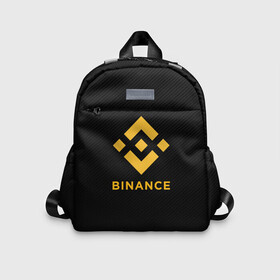 Детский рюкзак 3D с принтом БИНАНС ЛОГО CARBON   BINANCE LOGO в Петрозаводске, 100% полиэстер | лямки с регулируемой длиной, сверху петелька, чтобы рюкзак можно было повесить на вешалку. Основное отделение закрывается на молнию, как и внешний карман. Внутри дополнительный карман. По бокам два дополнительных кармашка | Тематика изображения на принте: bitcoin | blockchain | btc | cardano | crypto | ethereum | polkadot | tether | xrp | бинанс | биткоин | блокчейн | валюта | деньги | криптовалюта | майнер | майнинг | цифровая валюта | цифровое золото | эфир