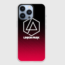 Чехол для iPhone 13 Pro с принтом LINKIN PARK LOGO CARBON в Петрозаводске,  |  | chester bennington | linkin park | mike shinoda | rock | линкин парк | музыка | рок | рок музыка