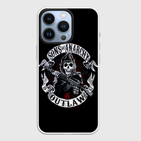 Чехол для iPhone 13 Pro с принтом SOA Outlow в Петрозаводске,  |  | biker | bikers | son of anarchy | байкер | байкеры | сериал | сериалы | сыны анархии