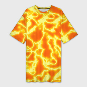 Платье-футболка 3D с принтом Огненная вспышка в Петрозаводске,  |  | abstract | fire | flame | flash | gradient | lightning | neon | orange | абстракция | в огне | взрыв | вспышка | горящий | градиент | лава | молния | неоновый | огненные молнии | огонь | оранжевый принт | переливы | пламя | пожар