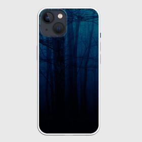 Чехол для iPhone 13 с принтом Gloomy forest в Петрозаводске,  |  | forest | gloomy forest | halloween | лес | мрачный лес | хэллоуин