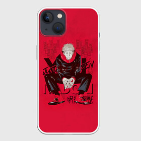 Чехол для iPhone 13 с принтом Itadori   Jujutsu Kaisen в Петрозаводске,  |  | anime | jujutsu kaisen | manga | sorsery fight | yuji itadori | аниме | джутсу кайсен | дзюдзюцу кайсэн | засранец | итадори юдзи | маг | магическая битва | манга | проклятия | сосуд для сукуна | чосо