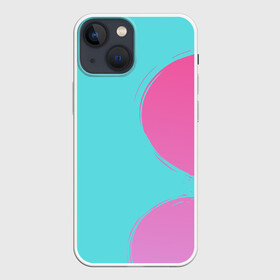 Чехол для iPhone 13 mini с принтом Розово голубой градиент в Петрозаводске,  |  | gradient | абстракция | геометрия | градиент | круги