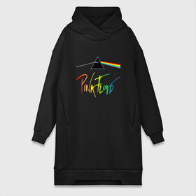 Платье-худи хлопок с принтом PINK FLOYD COLOR LOGO в Петрозаводске,  |  | pink floyd | артрок | группа | музыка | пинк флойд | прогрессивный рок | протопрог | психоделический рок | рок | рок группа | спейсрок | эйсидрок | экспериментальный рок