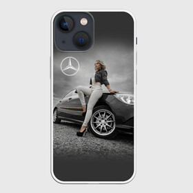 Чехол для iPhone 13 mini с принтом Девушка за рулем Мерседеса в Петрозаводске,  |  | beauty | car | germany | girl | mercedes | автомобиль | германия | девушка | красавица | мерседес | престиж | тачка | точило | фигура