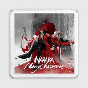 Магнит 55*55 с принтом Naraka Merry Christmass в Петрозаводске, Пластик | Размер: 65*65 мм; Размер печати: 55*55 мм | battle royal | game | games | naraka bladepoint | блэйд поинт | игра | игры | королевская битва | нарака блэйдпоинт