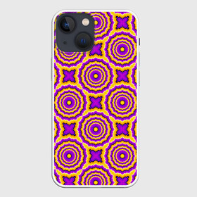 Чехол для iPhone 13 mini с принтом желтые и пурпурные цветы в Петрозаводске,  |  | аум | будда | воображение | галлюцинация | глюки | зазеркалье | игра ума | иллюзии | индиго | лотос | майя | мантра | медитация | мираж | нирвана | обман зрения | ом | оптические иллюзии | просветление