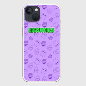 Чехол для iPhone 13 с принтом Pattern EDDSWORLD в Петрозаводске,  |  | головы | надпись | паттерн | персонажи | узор