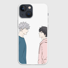 Чехол для iPhone 13 mini с принтом Хэ Бом и Тэ Сон в Петрозаводске,  |  | bl | bl manga | cherry blossoms after winter | manga | вишня цветет после зимы | сенен | сененай | те сон | тесон | хебом | хэ бом | школьники