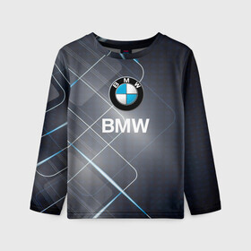 Детский лонгслив 3D с принтом [BMW] Logo в Петрозаводске, 100% полиэстер | длинные рукава, круглый вырез горловины, полуприлегающий силуэт
 | bmw | bmw performance | m | motorsport | performance | бмв | моторспорт