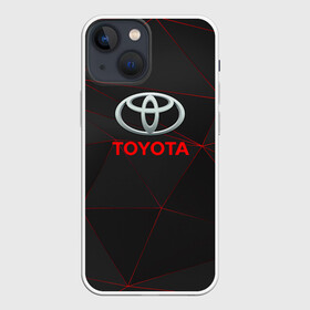 Чехол для iPhone 13 mini с принтом [Toyota] Тонкие линии неона в Петрозаводске,  |  | auto | sport | toyota | авто | автомобиль | бренд | спорт | тойота