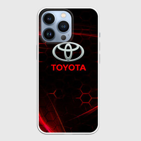 Чехол для iPhone 13 Pro с принтом [Toyota] Неоновые соты в Петрозаводске,  |  | Тематика изображения на принте: auto | sport | toyota | авто | автомобиль | бренд | спорт | тойота