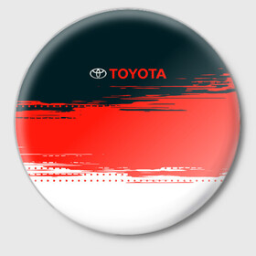 Значок с принтом [Toyota] Texture в Петрозаводске,  металл | круглая форма, металлическая застежка в виде булавки | auto | sport | texture | toyota | авто | автомобиль | бренд | спорт | текстура | тойота