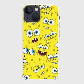 Чехол для iPhone 13 mini с принтом Губка Боб   SpongeBob pattern в Петрозаводске,  |  | sponge bob | spongebob | губка боб | квадратные штаны | сквэр пэнтс | спанч боб